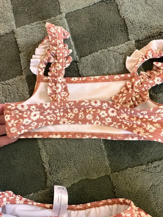 Rust Floral Ruffle Two-Piece Bikini - Picture 5 of 6